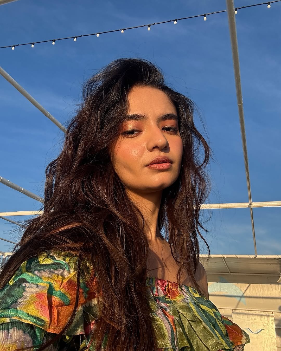 Anushka Sen Vibrant Tropical Co-Ord Set Seaside Travel Shoot (3)