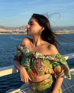 Anushka Sen Vibrant Tropical Co-Ord Set Seaside Travel Shoot (4)