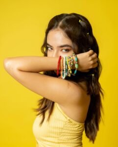 Anushka Sen Vibrant Yellow Dress & Hairstyle Photoshoot (14)