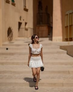 Indian actress Anushka Sen romantic ruffle coordinate