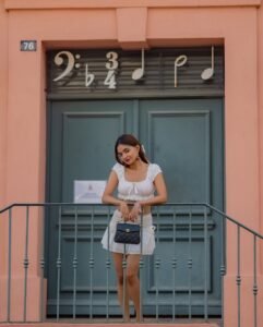 Anushka Sen dreamy white ruffle beach wear