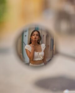 Anushka Sen dreamy white ruffle beach wear