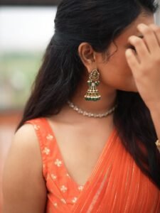 Arul Jyothi Beautiful in Vibrant Orange Saree with Traditional Jewelry (4)