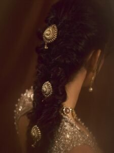 Indian actress Disha Patani luxurious gold bridal saree