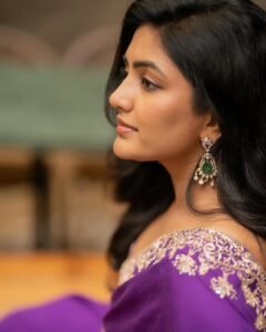 Eesha Rebba Shines in Purple Embroidered Saree Photos (17)
