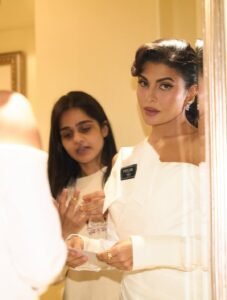 Jacqueline Fernandez Radiates in Elegant White Off Shoulder Gown Photos (4)