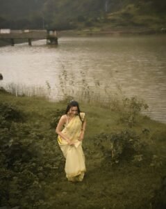 Nuveksha Charms in Traditional Off White Kerala Saree Photos (8)