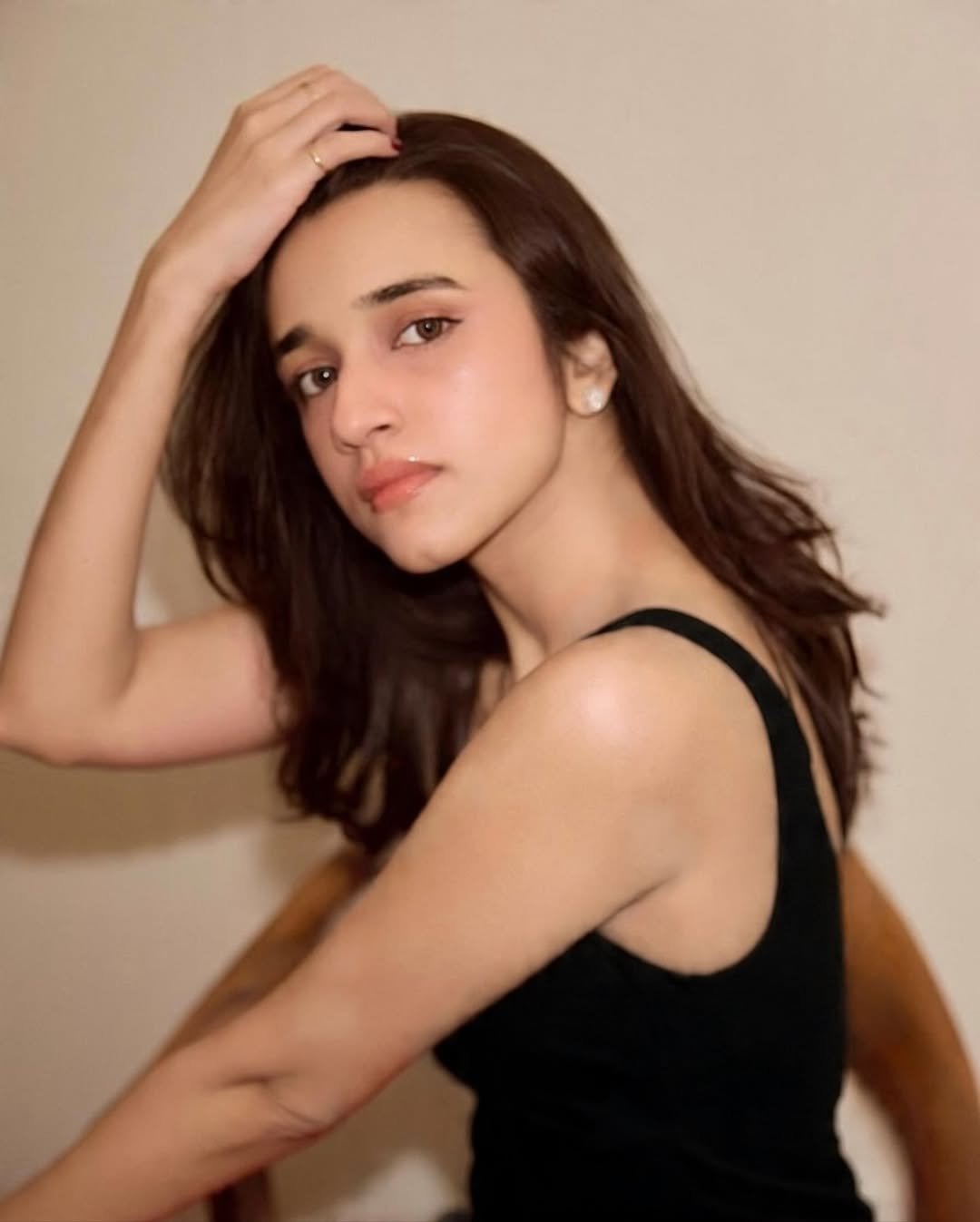 Nuveksha Glam Party Look in Sleek Black Dress (3)