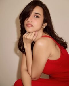 Nuveksha Sizzles in Red Bodycon Dress Photos (11)