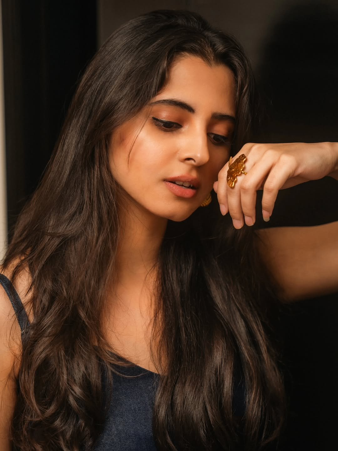 Preethi Asrani Stylish in Dark Green Dress (6)