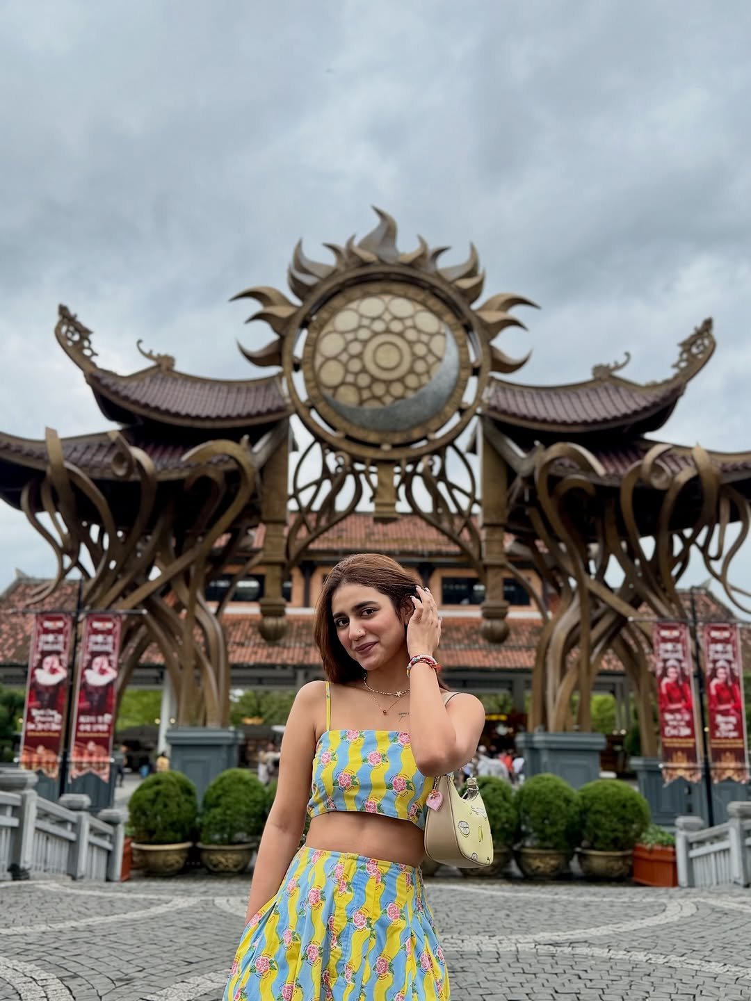 Priya Varrier Cute in Colorful Crop Top and Skirt (3)
