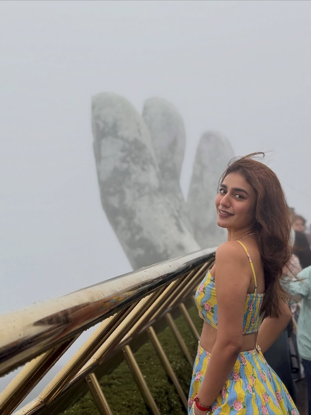 Priya Varrier Cute in Colorful Crop Top and Skirt (9)