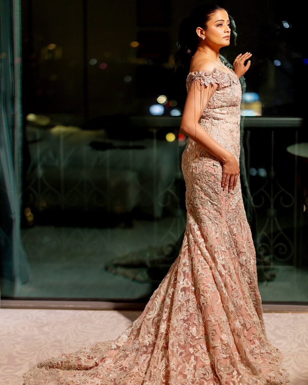 Priyamani Radiant in Off-Shoulder Gown (2)