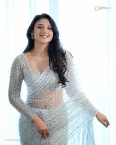 Ritika Nayak Looks Stunning in Silver Sequin Saree Photos (8)