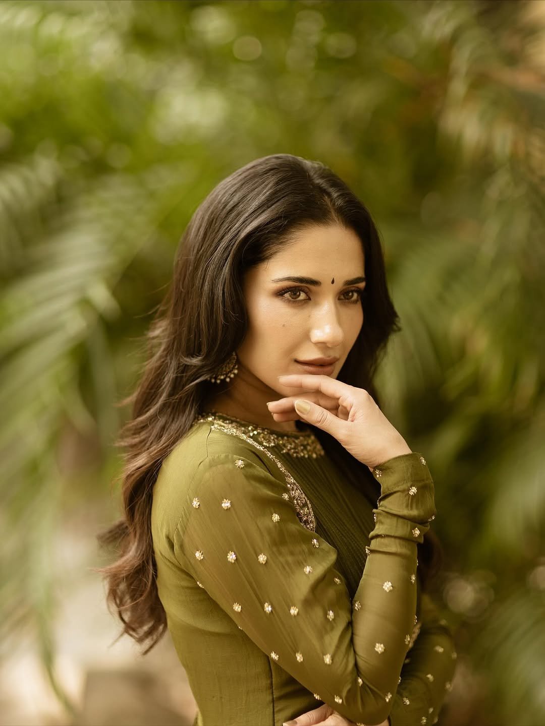 Ruhani Sharma Classy in Olive Green Outfit (10)