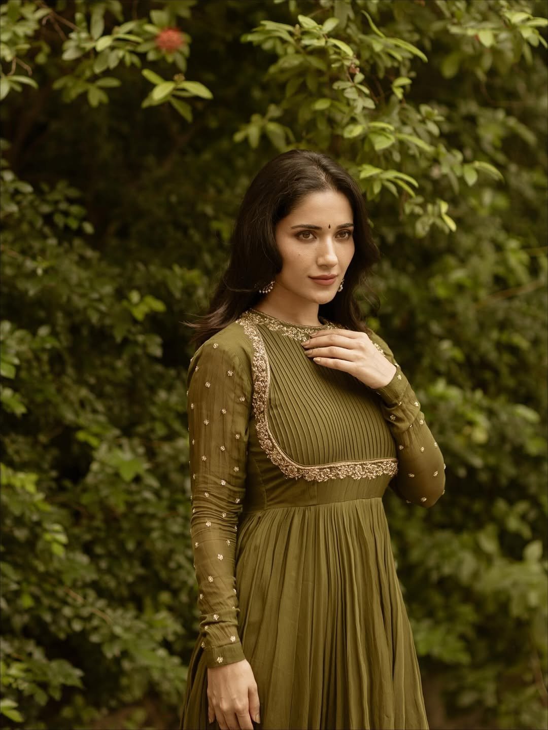 Ruhani Sharma Classy in Olive Green Outfit (8)