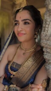 Rukmini Vasanth Glamorous in Maroon Saree and Gold Jewelry (6)