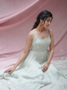 Shivani Nagaram Flowy Pastel Gown Elegant Outdoor Shoot (10)