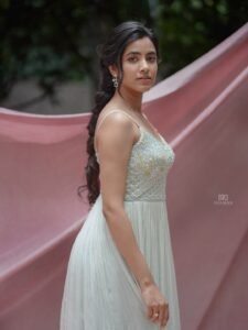 Shivani Nagaram Flowy Pastel Gown Elegant Outdoor Shoot (4)