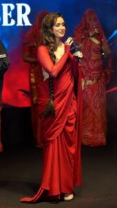 Shraddha Kapoor Graceful in Red Saree (8)
