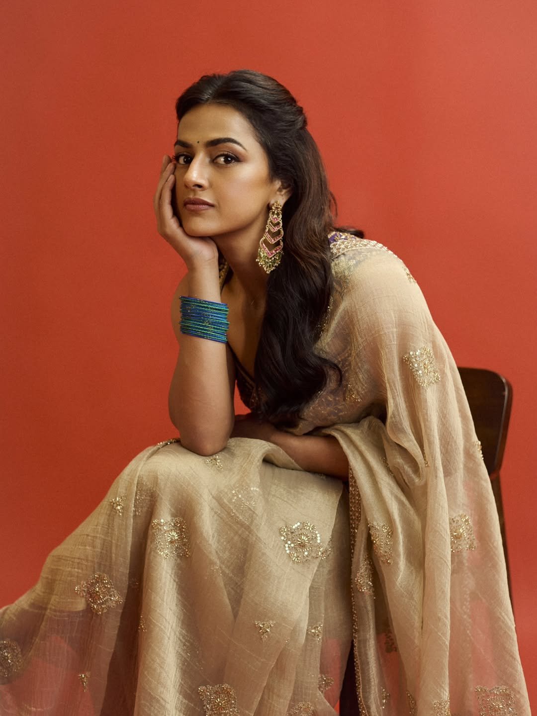 Shraddha Srinath Elegant in Beige Saree (12)