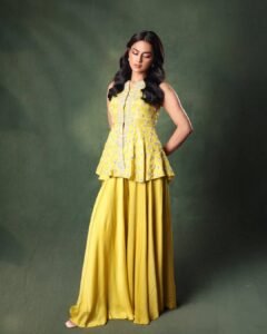 Shraddha Srinath Radiant in Yellow Embroidered Dress (8)