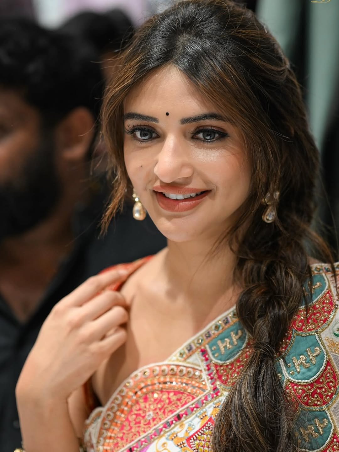 Sreeleela Radiant in Colorful Embroidered Saree (14)