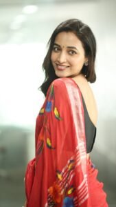 Srinidhi Shetty Elegant in Red Saree (1)