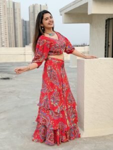 Vedvika Soni Glows in Red Printed Dress (10)