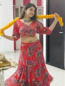 Vedvika Soni Glows in Red Printed Dress (12)