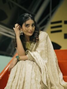 Ananya Nagella White & Green Saree Look – Latest HD Images (2)