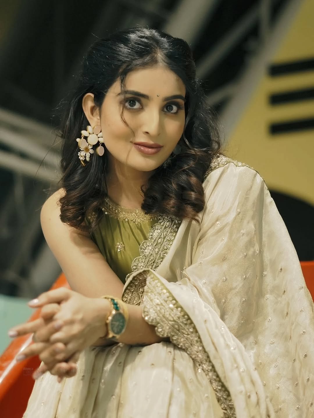 Ananya Nagella White & Green Saree Look – Latest HD Images (4)