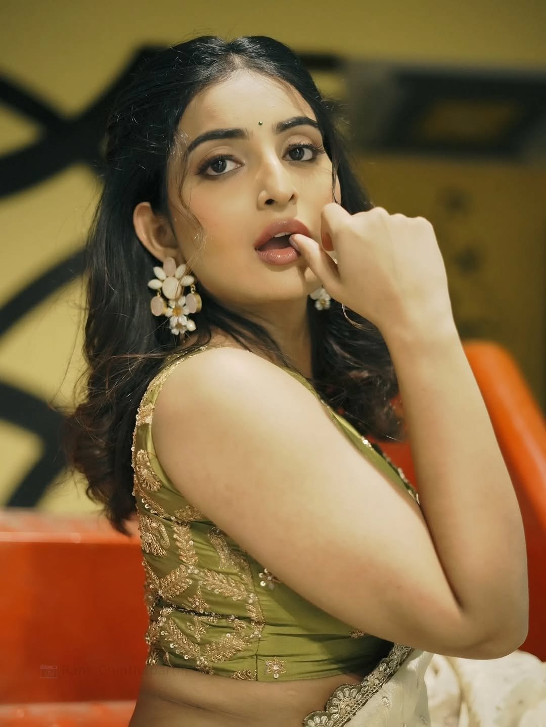 Ananya Nagella White & Green Saree Look – Latest HD Images (9)