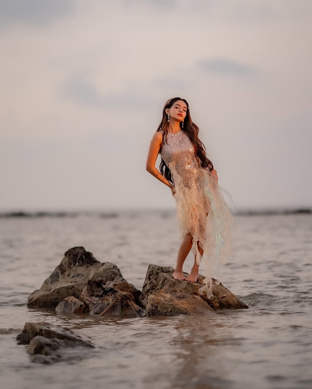 Anushka Sen Glamorous Silver Outfit Photoshoot – Stunning HD Images (18)