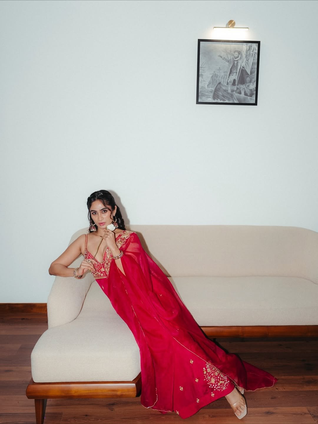 Deepti Sati Red Ethnic Look – Latest HD Photos Gallery (1)