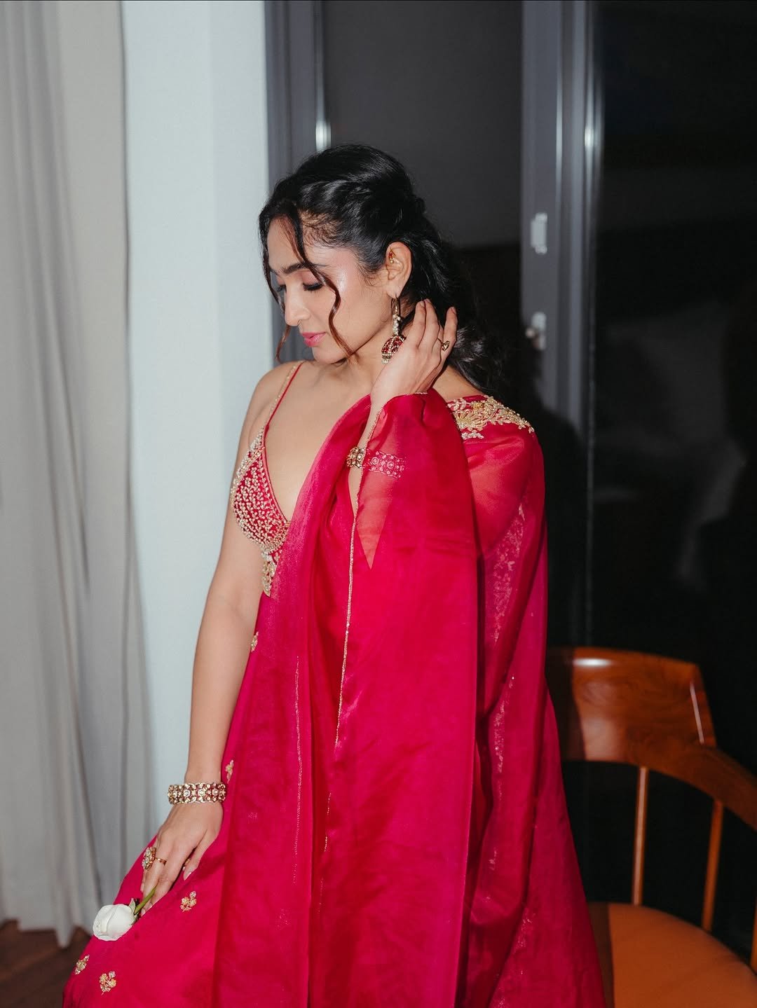 Deepti Sati Red Ethnic Look – Latest HD Photos Gallery (10)