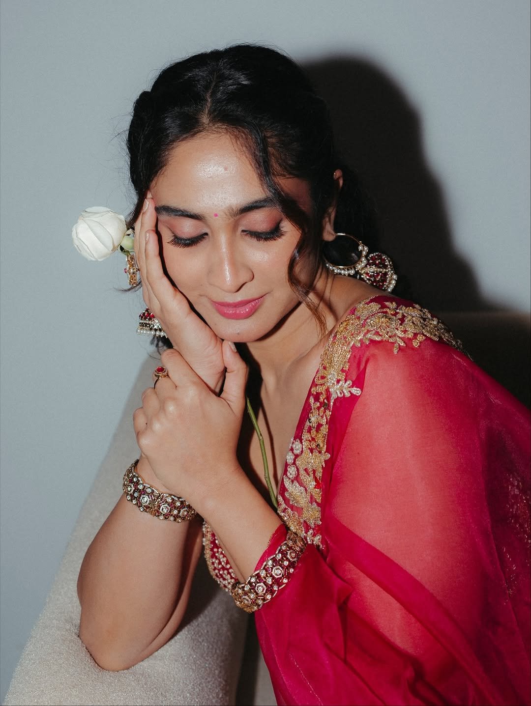 Deepti Sati Red Ethnic Look – Latest HD Photos Gallery (17)