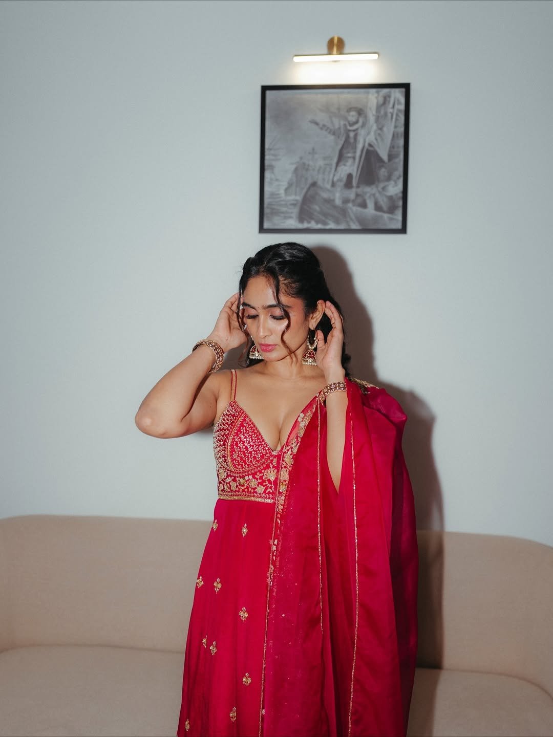 Deepti Sati Red Ethnic Look – Latest HD Photos Gallery (18)