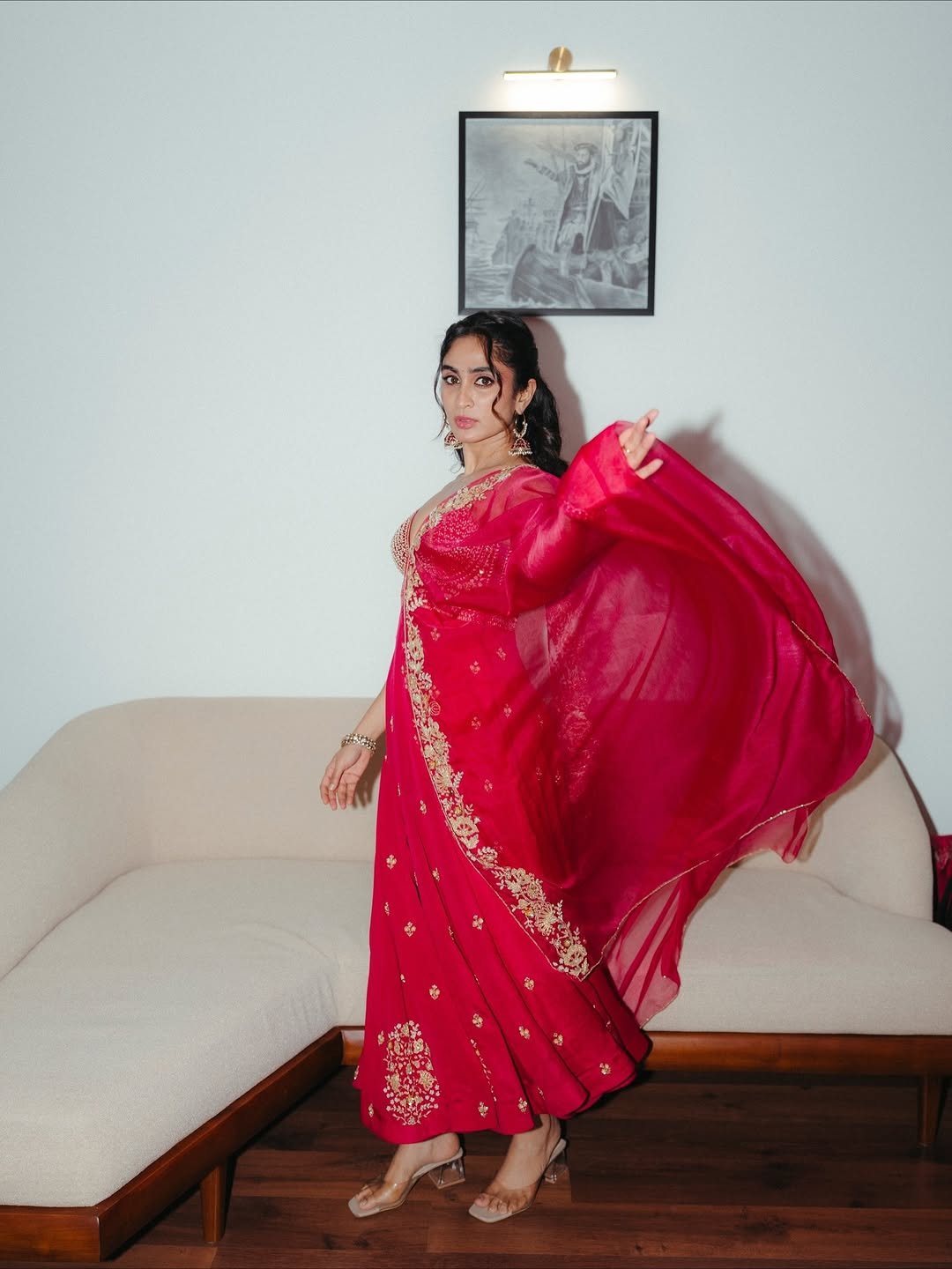 Deepti Sati Red Ethnic Look – Latest HD Photos Gallery (4)