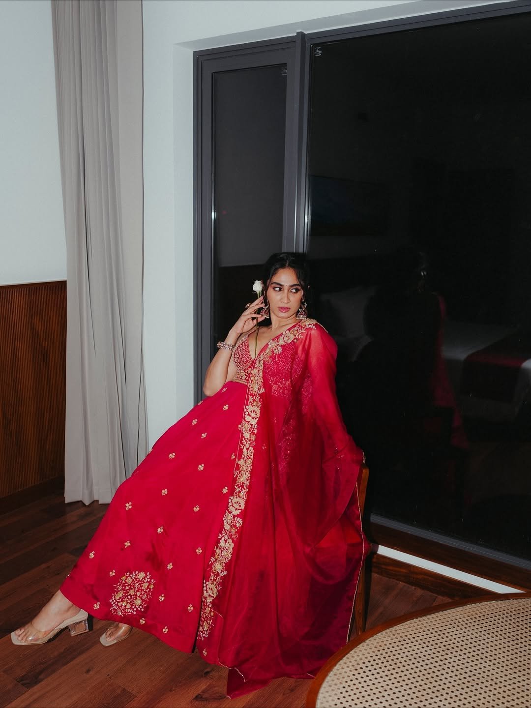 Deepti Sati Red Ethnic Look – Latest HD Photos Gallery (8)