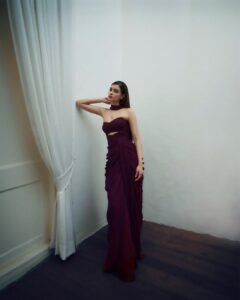 Diana Penty pure elegance maroon gown HD photos – ActorFacts exclusive