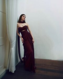 Diana Penty pure elegance maroon gown HD photos – ActorFacts exclusive