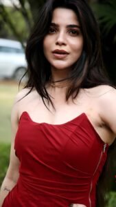 Divya Bharathi Hot HD Images in Red Outfit (8)