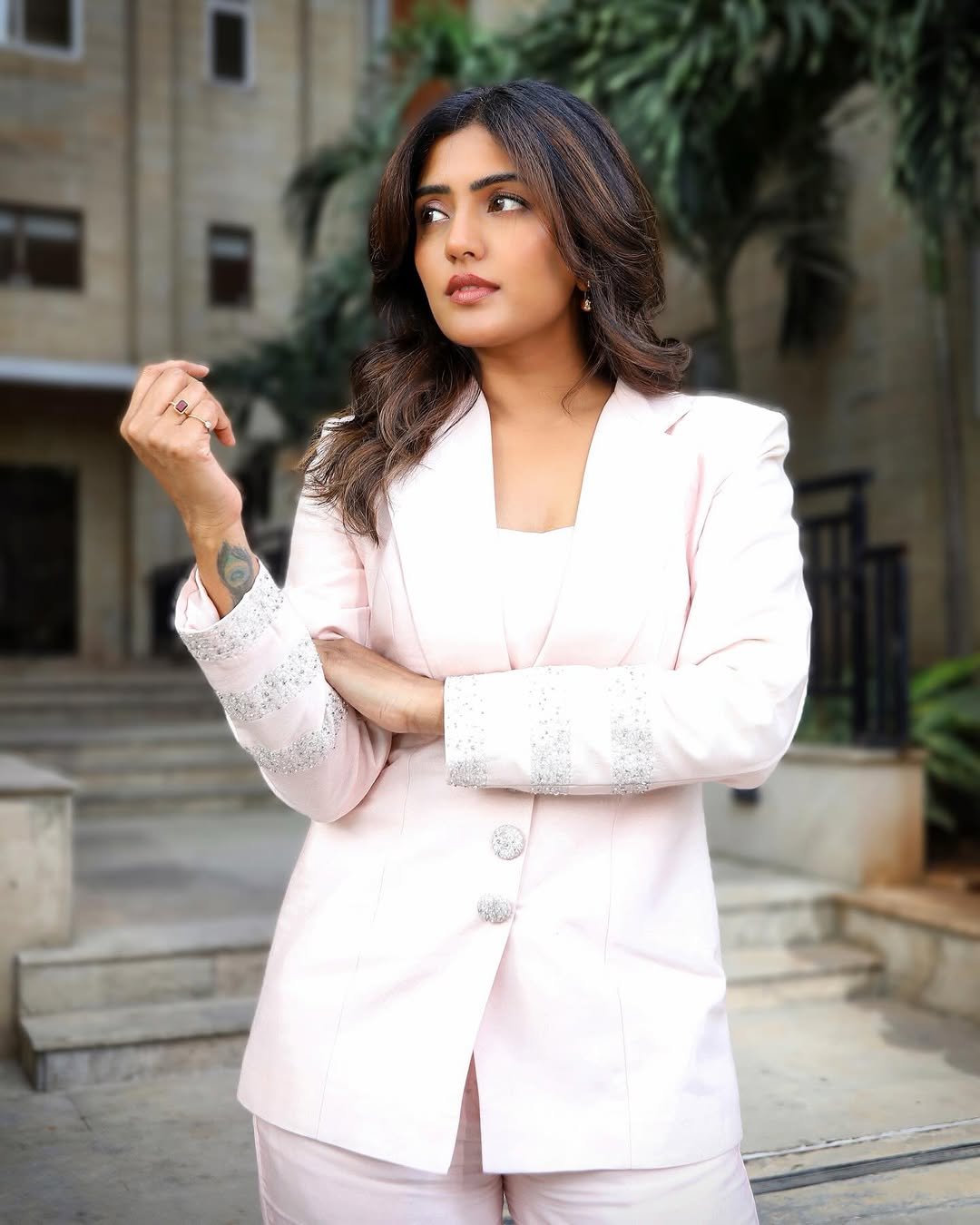 Eesha Rebba Latest HD Images – Elegant White Blazer Photoshoot Still (15)