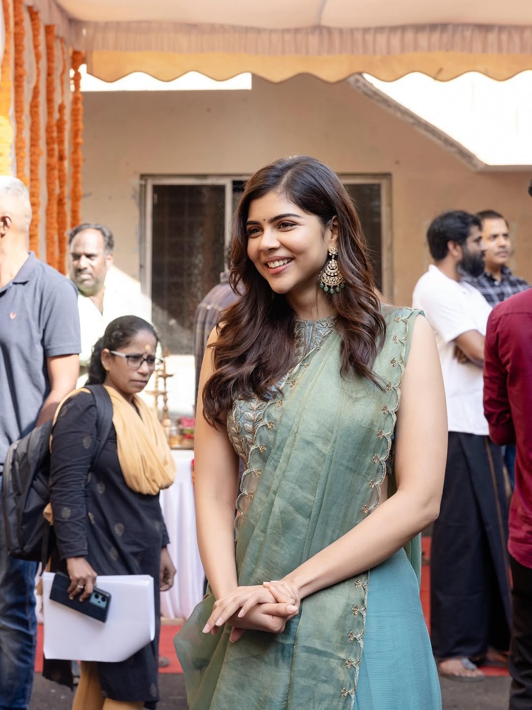 Kalyani Priyadarshan Elegant Green Saree Look – Stunning HD Images (6)