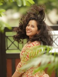 Komalee Prasad in beige linen shirt-dress during street