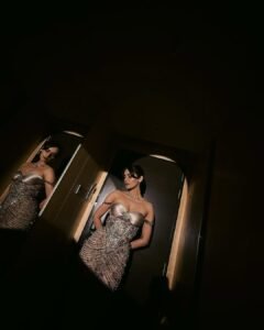 Manushi Chhillar Metallic Bustier Gown – Glam Evening Look (13)