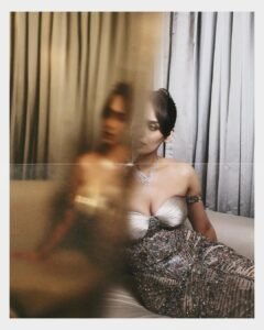 Manushi Chhillar Metallic Bustier Gown – Glam Evening Look (7)