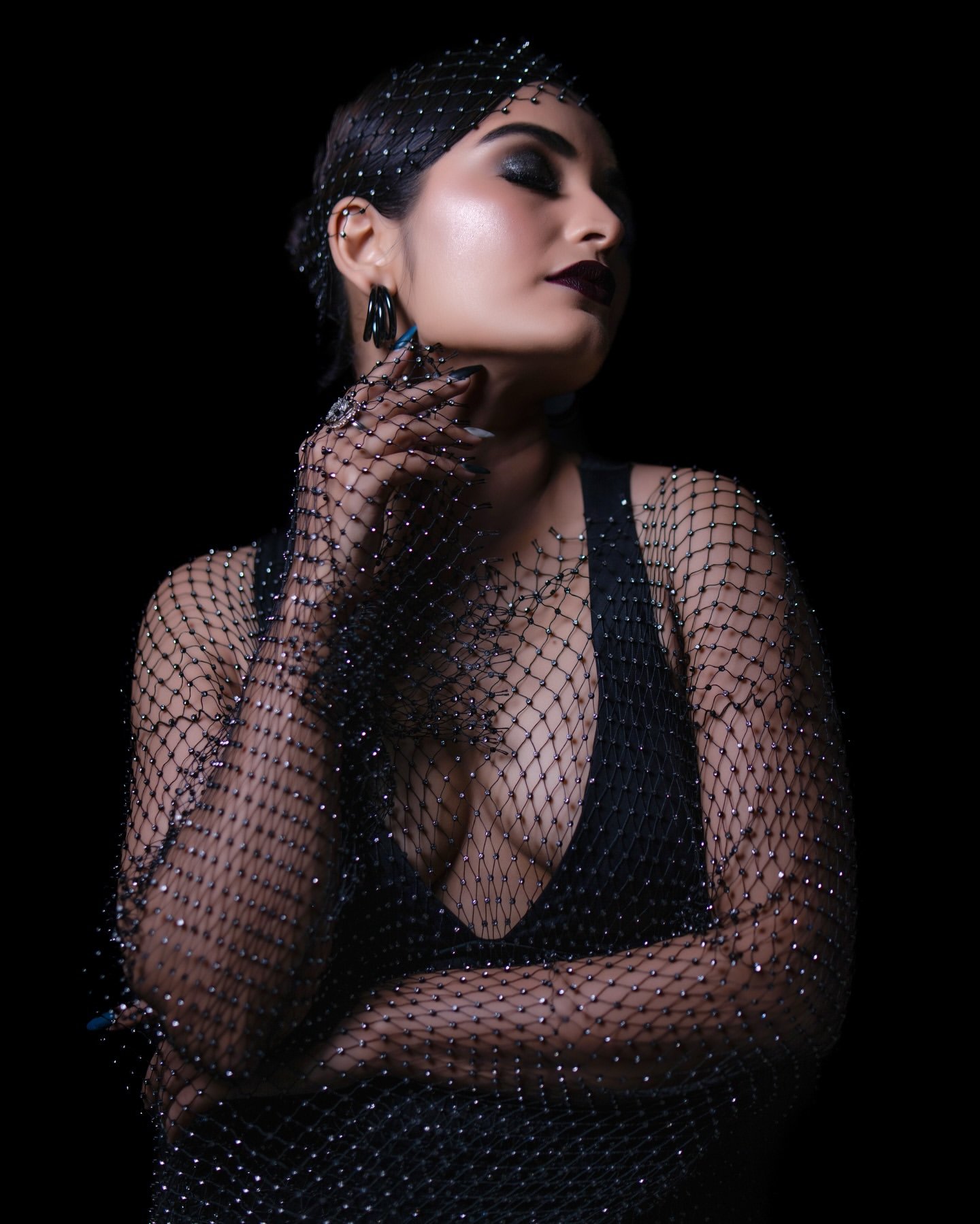 Priyanka Jain Bold Black Outfit Photoshoot (12)