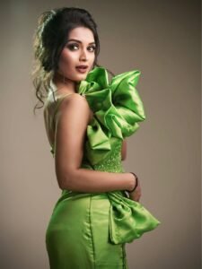 Priyanka Jain bold green gown HD photos – ActorFacts exclusive